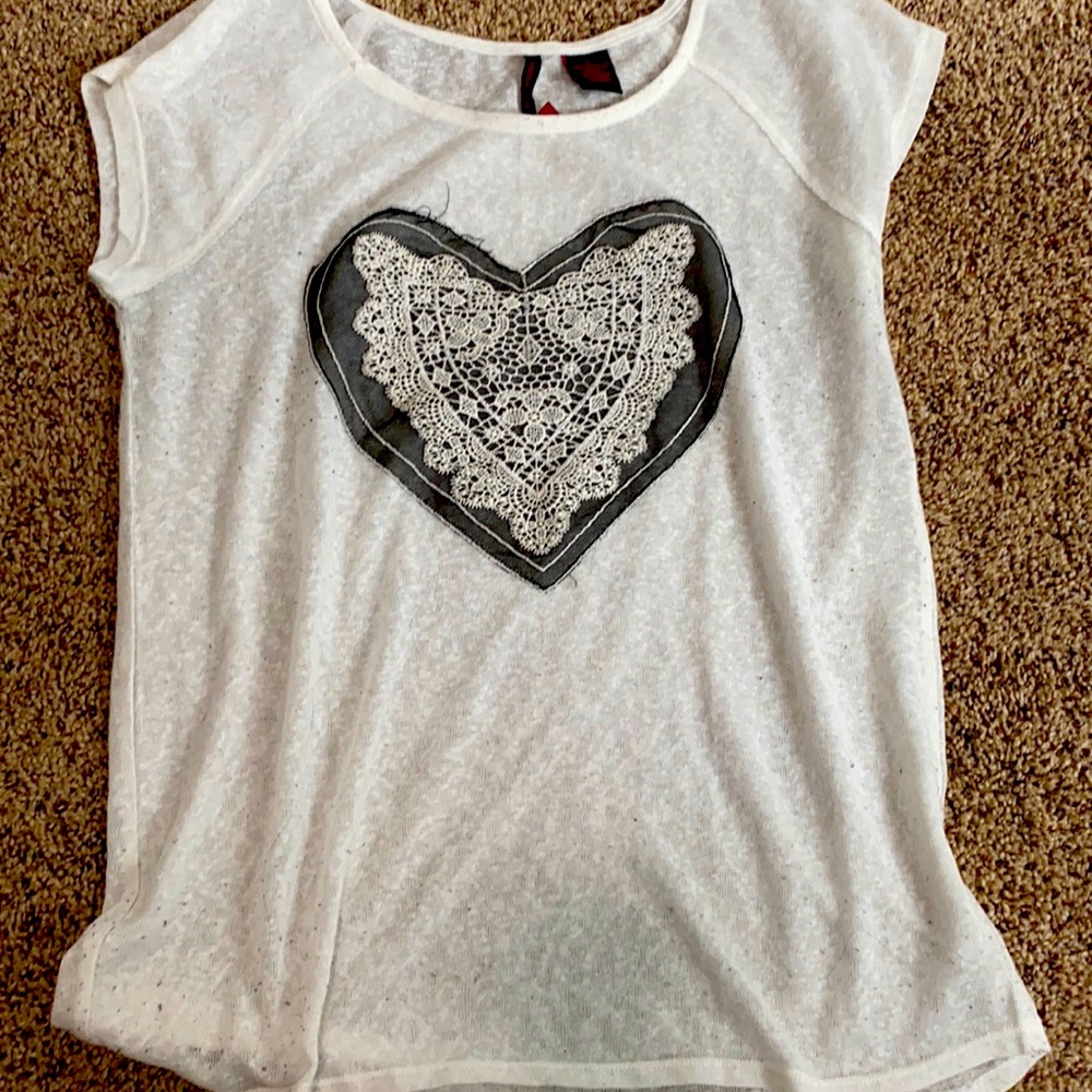 White heart shirt